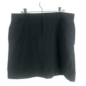Women's Size 14 Eddie Bauer Black Skort Skirt Shorts Athletic Pockets